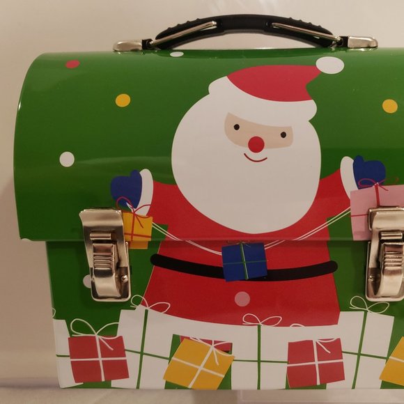 MINI LUNCHBOX - CHRISTMAS COOKIE TIN - SANTA and GIFTS - Picture 8 of 12
